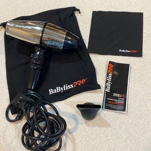BaByliss PRO Steel FX hair dryer.